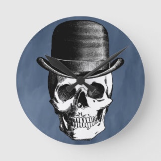 Retro Skull-huvud Rund Klocka