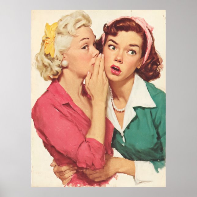 Retro skvaller och glamour hemligheter poster (Framsidan)