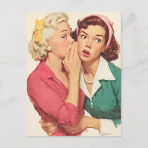 Retro skvaller och glamour Secrets Vykort