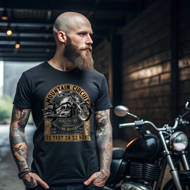 Retro Skyline Boulevard motorcykel T Shirt (Skapare uppladdad)