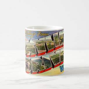 Retro Skyline Drive vykortsmugg Kaffemugg
