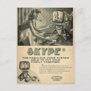 Retro Skype Social Media Ad by Send My Kärlek Vykort