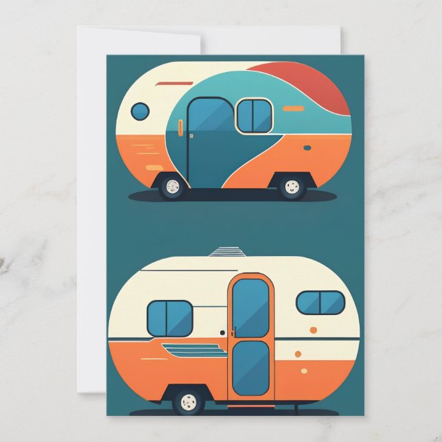 Retro-släpfordon Inbjudningar (Framsida)