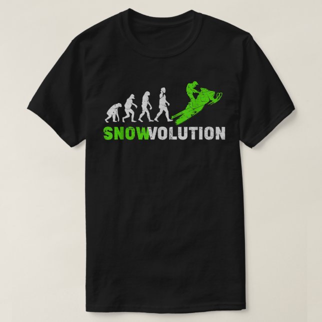 Retro Sledge Snowmobile Evolution Etrem Winter Spo T Shirt (Design framsida)