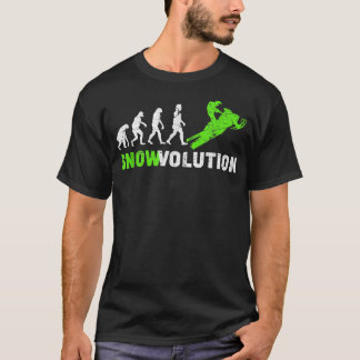 Retro Sledge Snowmobile Evolution Etrem Winter Spo T Shirt