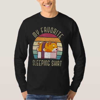 Retro Sleeping Sushi Pet Hund Lazy Animal Late Sle T Shirt