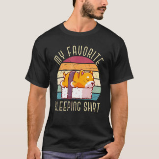 Retro Sleeping Sushi Pet Hund Lazy Animal Late Sle T Shirt