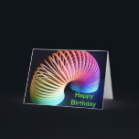 Retro Slinky Birthday Card-anpassning Kort<br><div class="desc">Jag har skapat det här kortet med mitt unika foto. Du kan ändra texten om det behövs. Ta en titt på andra matchande artikelkort osv. under "Länkar" i mina produkter</div>