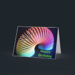 Retro Slinky Birthday Card-anpassning Kort<br><div class="desc">Jag har skapat det här kortet med mitt unika foto. Du kan ändra texten om det behövs. Ta en titt på andra matchande artikelkort osv. under "Länkar" i mina produkter</div>