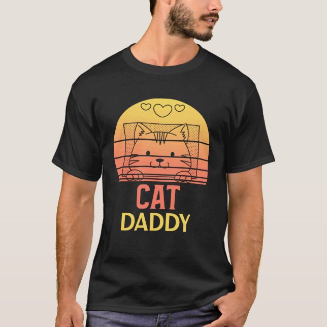 Retro slitaget kattrubrik i åttiostil  t shirt (Framsida)