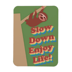 Retro Sloth för tecknad Magnet