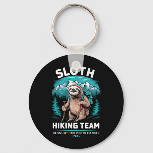 Retro Sloth Hiking Team Vintage Gift Nyckelring