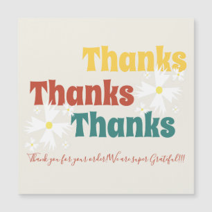 Retro Small Business Daisy Groovy Tack Kort