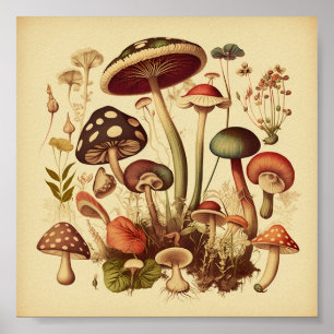 Retro Small Svamp Collection 3 Poster