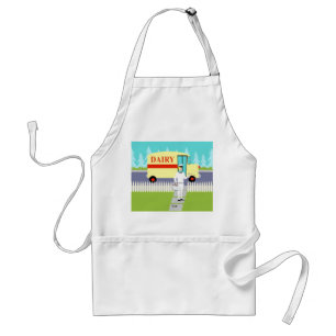 Retro Small Town Milkman Apron Förkläde