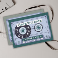 Retro smaragdgrön kassettband Spara datum