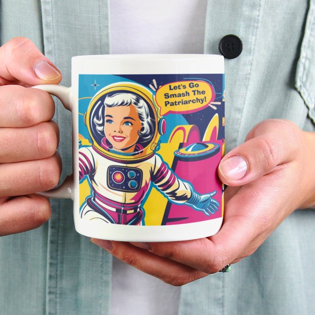 Retro Smeta ut den feministiska patriarkin Mugg (Skapare uppladdad)