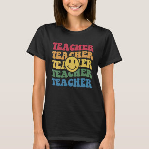 Retro Smile Ansikte Lärarinspirationskälla T Shirt