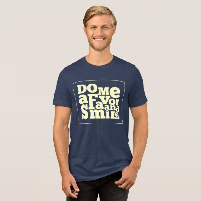Retro Smile-citattecken Tri-Blend Shirt T (Framsida Full)