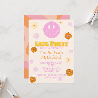 Retro Smile Invitation Inbjudningar