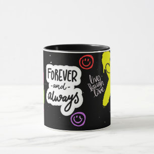 Retro Smile Mugg Roligt Smiley Ansikte Coolt Desig