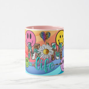 Retro Smile Mugg Roligt Smiley Ansikte Coolt Desig