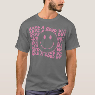 Retro Smiley face, Rosa Smiley face Trendig Costum T Shirt