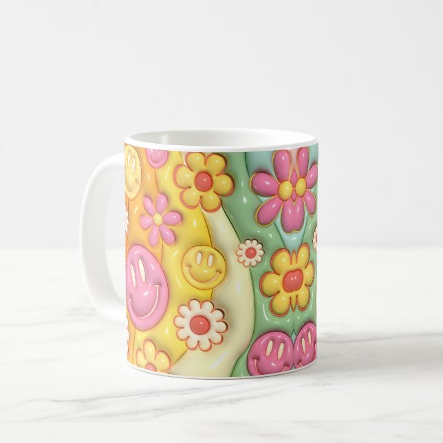 Retro Smileys Kaffemugg (Framsida vänster)