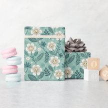 Retro Smiling Daisy Mönster - Groovy 70s Boho