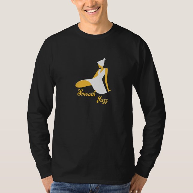 Retro Smooth Jazz Music T Shirt (Framsida)