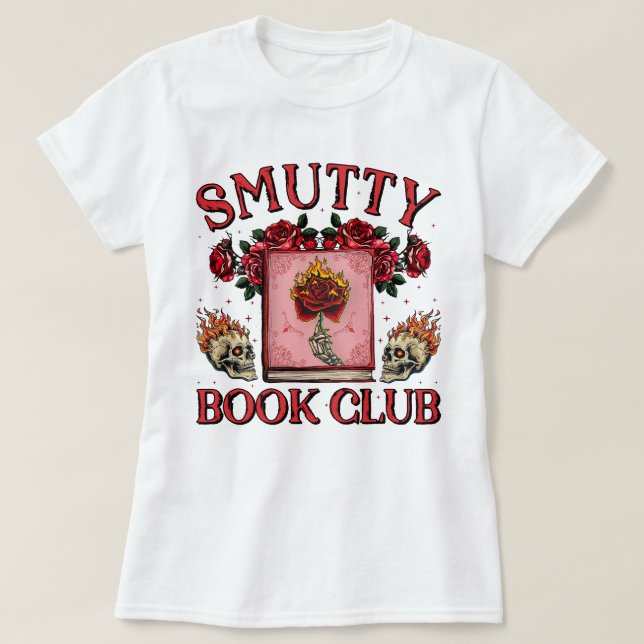 Retro Smutty Bok Klubb Mörk Romantik Smut Älskare T Shirt (Design framsida)