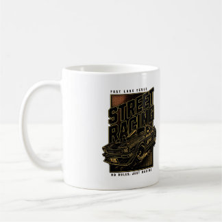 Retro snabb lane feber sportbil konst kaffemugg