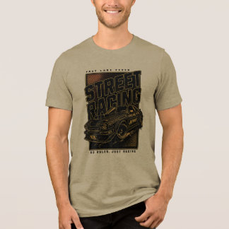 Retro snabb lane feber sportbil konst t shirt