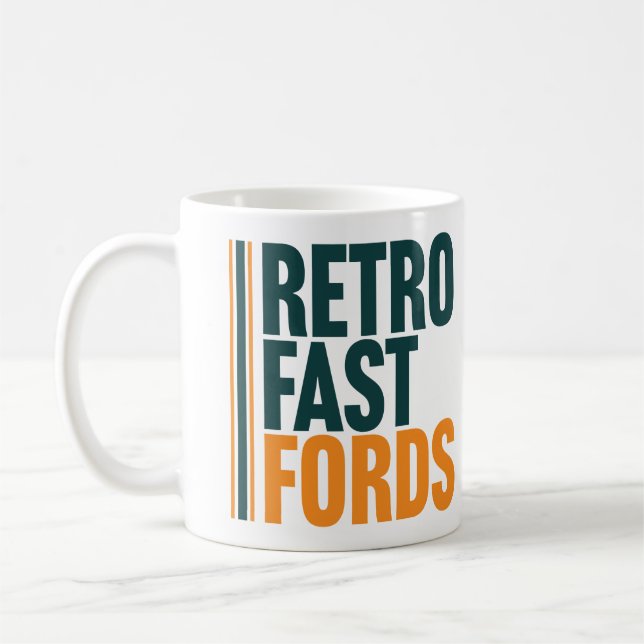 Retro snabba Fords klassiska mugg (Vänster)