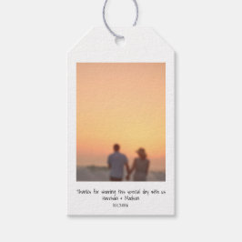 Retro-snabbfoto namn personligt bröllp presentetikett