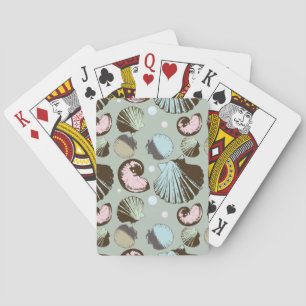 Retro snäckskalmönster casinokort