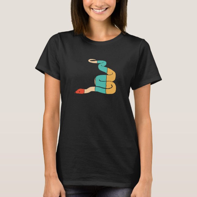 Retro Snake Owner Snake Pythonidae Banana Boll Pyt T Shirt (Framsida)