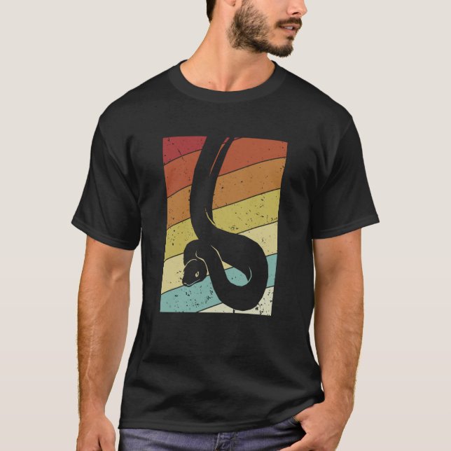 Retro Snake Pythonidae Snake Owner Banana Boll Pyt T Shirt (Framsida)