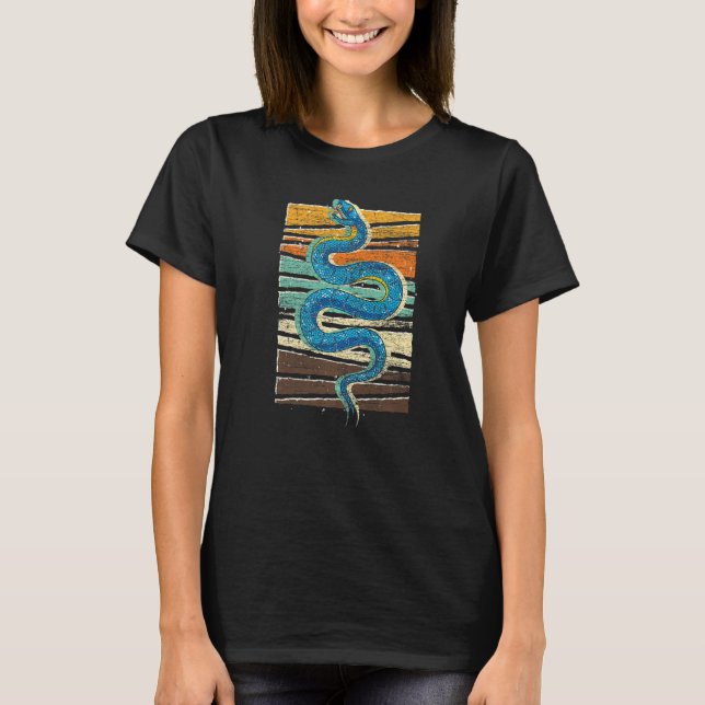 Retro Snake   T Shirt (Framsida)
