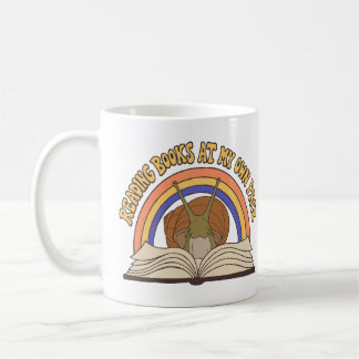 Retro Snigel Läs böcker Kaffemugg