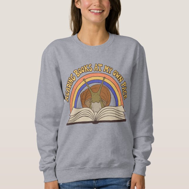 Retro Snigel Läs böcker T Shirt (Framsida)