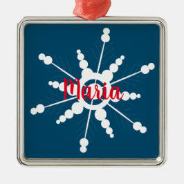 Retro Snöflinga Vektor Design Julpresent Julgransprydnad Metall