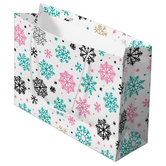 Retro Snöflingor (Framsidan Vinklad)