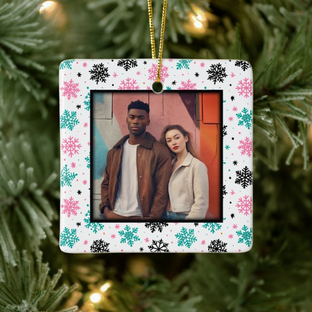 Retro Snöflingor Julgransprydnad Keramik (Träd)