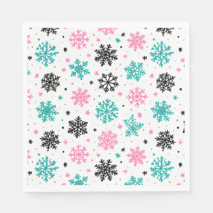 Retro Snöflingor Pappersservett