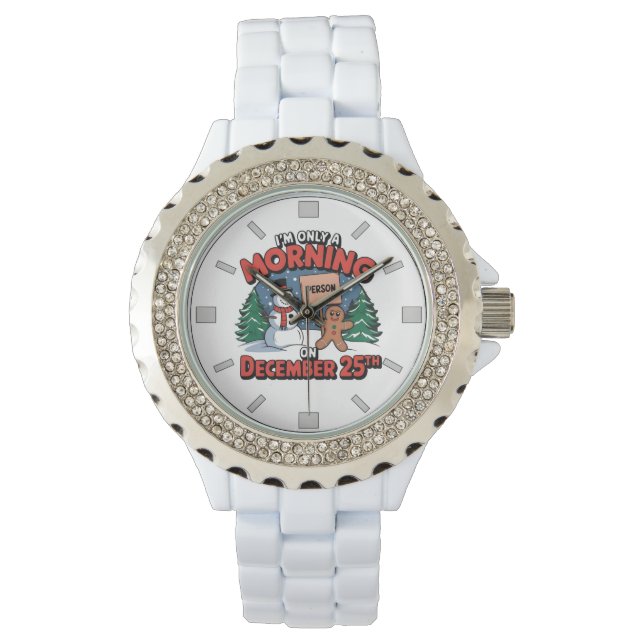 Retro Snömannen Överraskning för jul 2025 Armbandsur (Framsida)