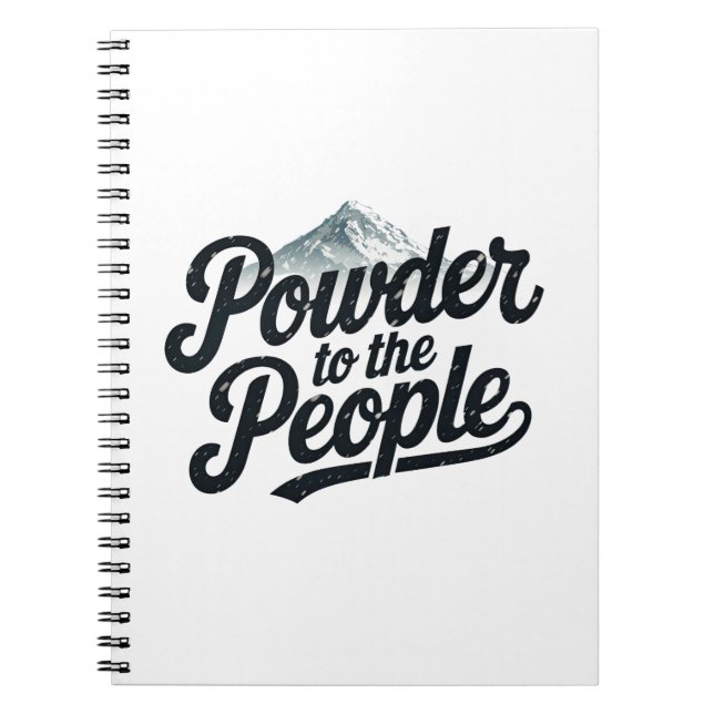 Retro Snowboard & Ski, "Powder to People" Anteckningsbok (Framsidan)