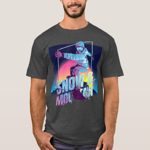 Retro Snowboard Skidor Snow Snowboardåkare Vinterp T Shirt