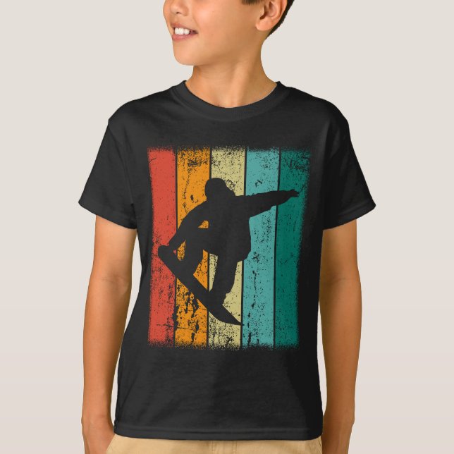 Retro Snowboard T Shirt (Framsida)