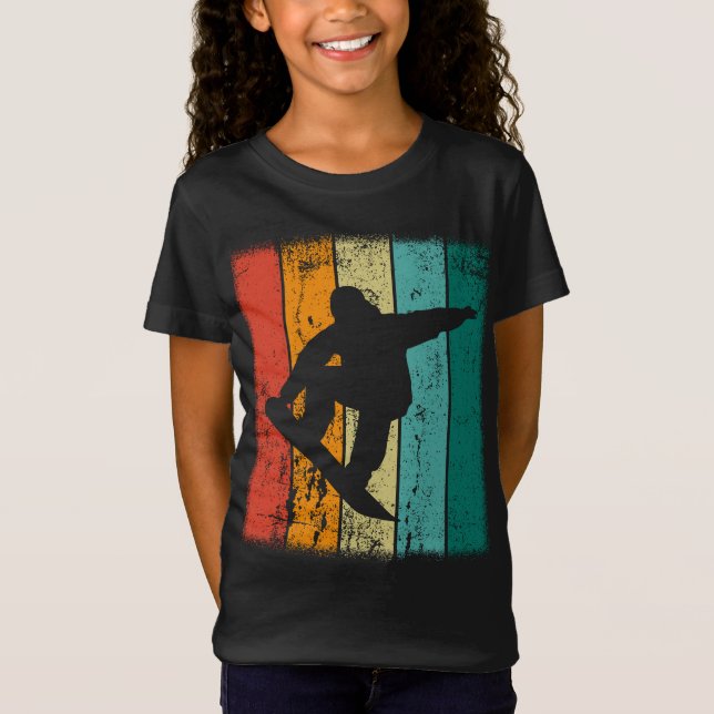 Retro Snowboard T Shirt (Framsida)